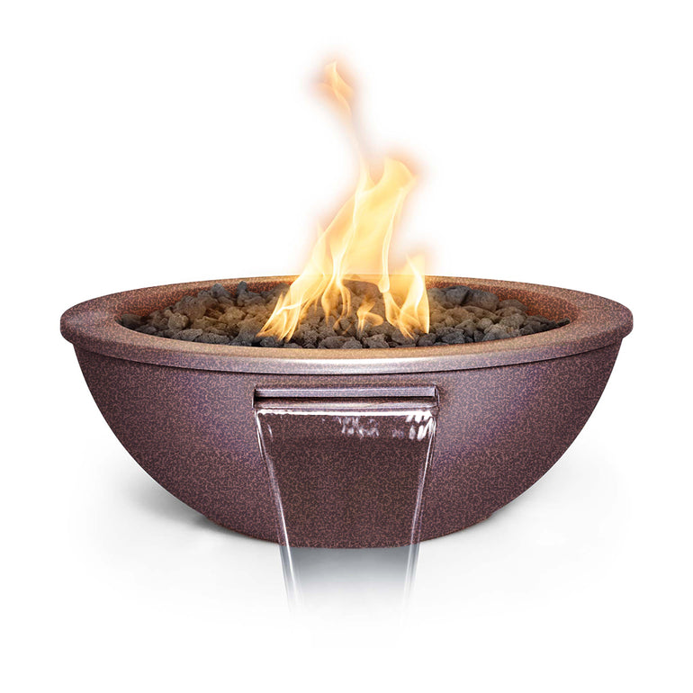 Sedona 27" Fire and Water Bowl, Powder Coated Metal | The Outdoor Plus-COPPER VEIN