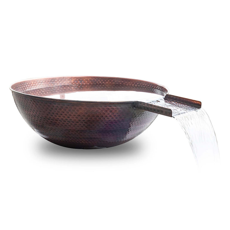 Sedona 27" Hammered Copper Water Bowl Feature | The Outdoor Plus