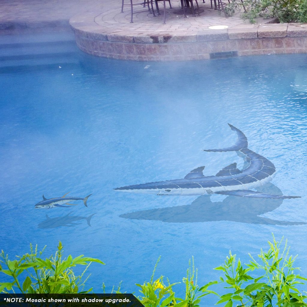 Shark, CC | S50-29 | Pool Mosaic by Custom Mosaics