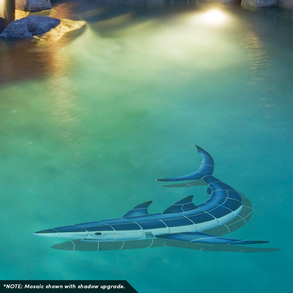 Shark, CC | S50-29 | Pool Mosaic by Custom Mosaics