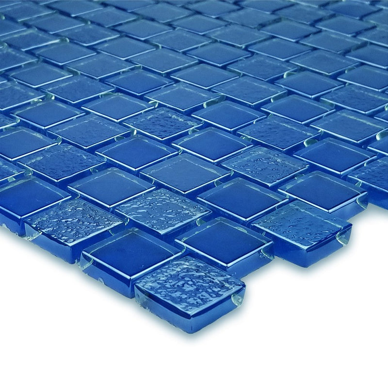 Blue, 1" x 1" Glass Mosaic Tile | SS82323B1 | Signature Series Glass Pool Tile by Artistry in Mosaics
