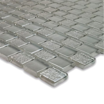 Gray, 1" x 1" Glass Mosaic Tile | SS82323K2 | Signature Series Glass Pool Tile by Artistry in Mosaics