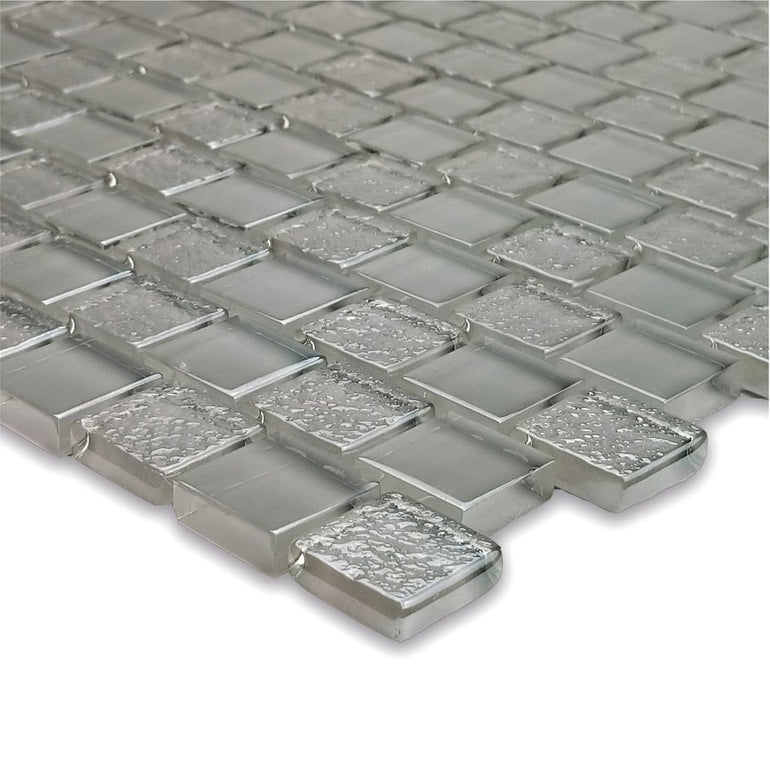 Gray, 1" x 1" Glass Mosaic Tile | SS82323K2 | Signature Series Glass Pool Tile by Artistry in Mosaics