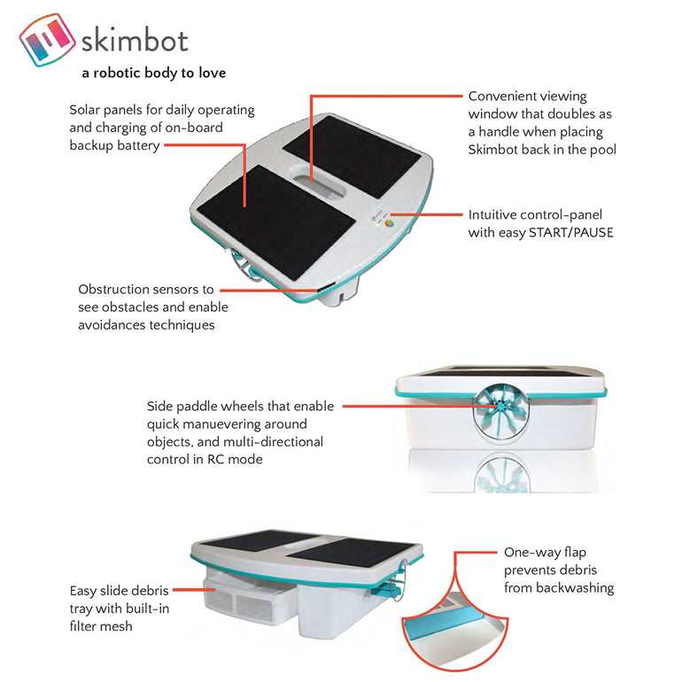 Solar Breeze Skimbot Pool Skimmer | SKM | Robotic Pool Cleaner