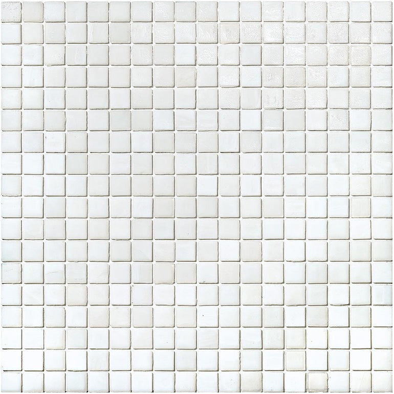 Snow, 5/8" x 5/8" Glass Tile | Mosaic Pool Tile by SICIS