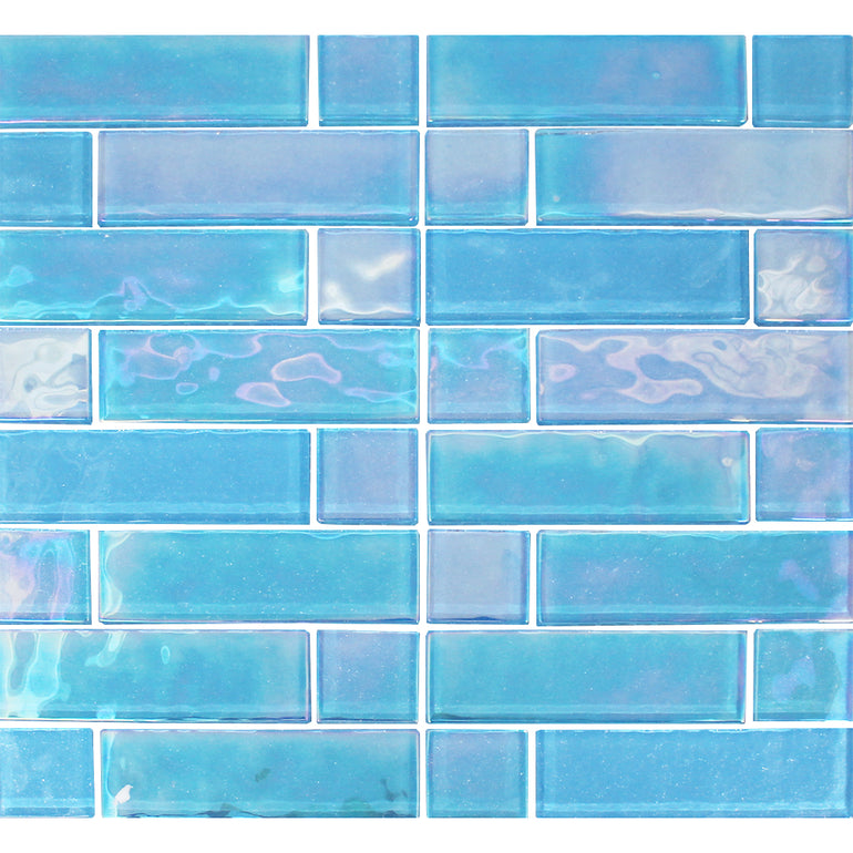 Aura, Mixed Linear Mosaic | AVESTARAURAMLMO | Aquatica Glass Tile