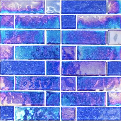 Tropic, Mixed Linear Mosaic | AVESTARTROPMLMO | Aquatica Glass Tile