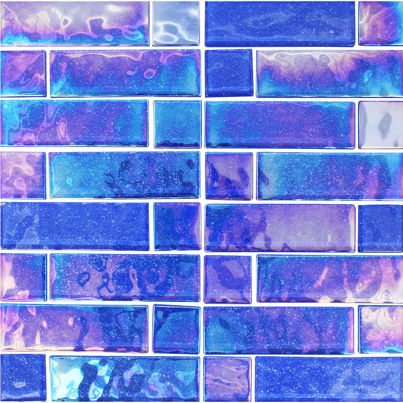 Tropic, Mixed Linear Mosaic | AVESTARTROPMLMO | Aquatica Glass Tile