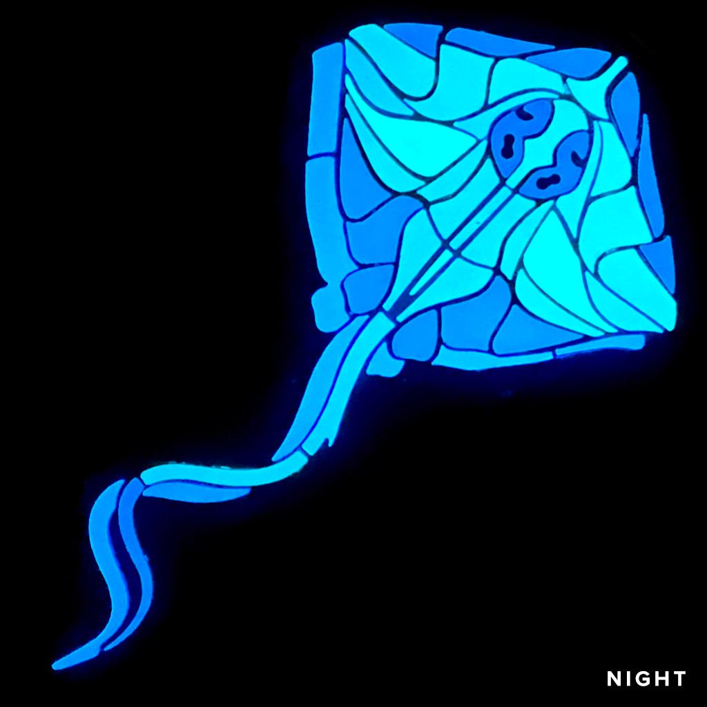 Glow in the dark stingray pool mosaics