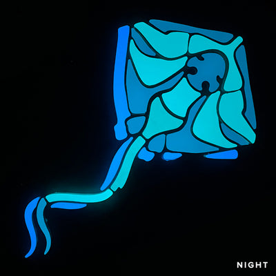 Stingray #2, Small | STING2-S | Glow in the Dark Pool Mosaic