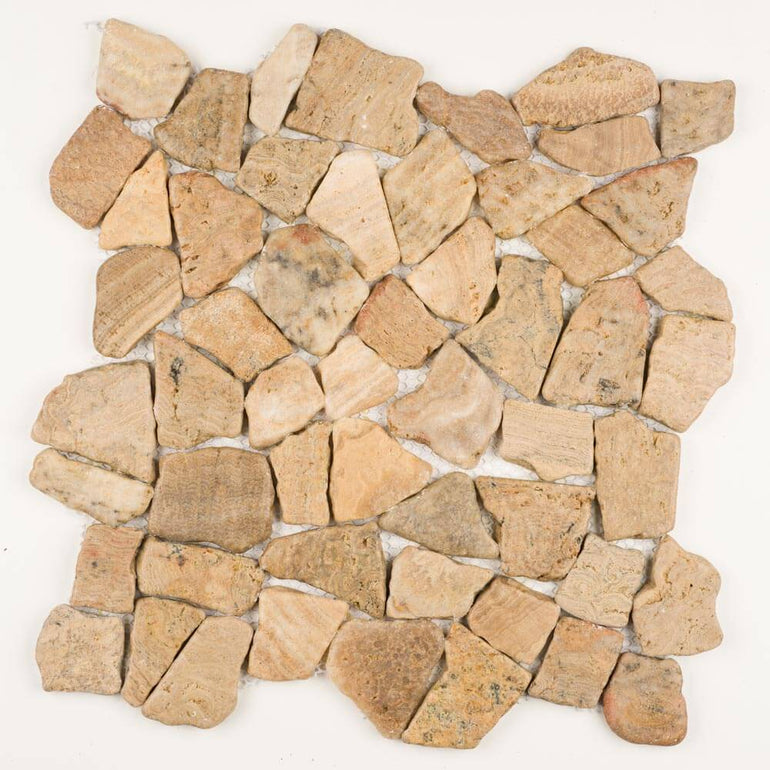 Stone Mosaics - Desert Sunset - Flat Stone Pebble Tile