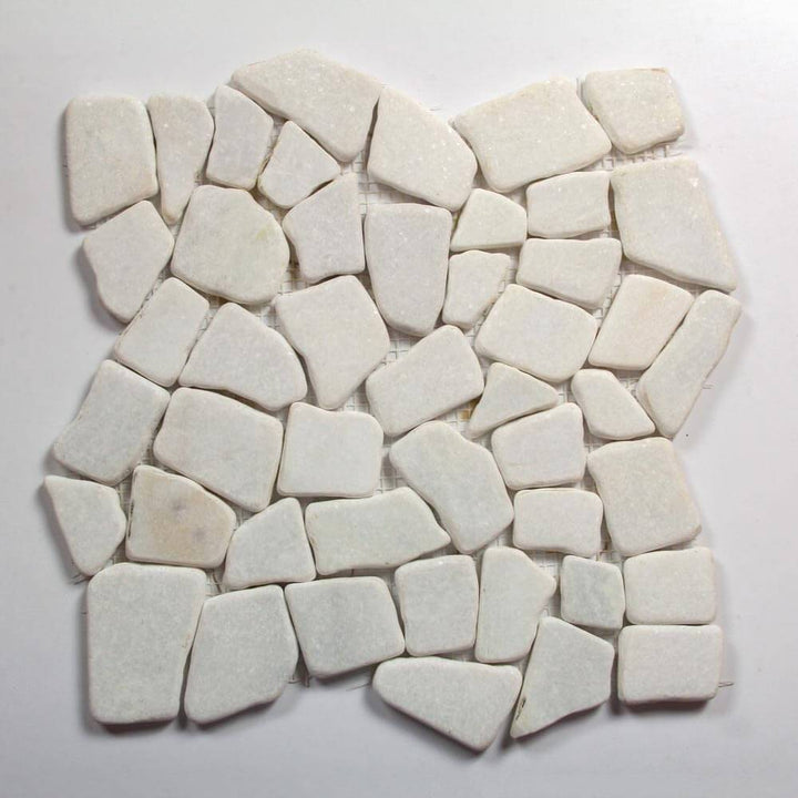 Flat Stone Tiles Series | Natural Stone Pebble Tile Mosaics – AquaBlu ...
