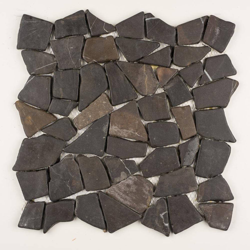 Stone Mosaics - Maluku Black - Flat Stone Pebble Tile