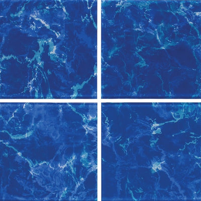 Zaffiro, 6" x 6" Glass Tile | TRMSTRAZAFFIR66 | Aquatica Pool Tile
