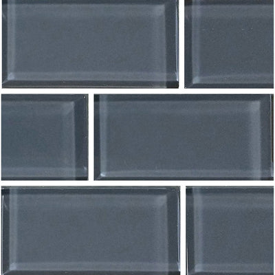 Blue Gray, 2" x 4" - Glass Tile