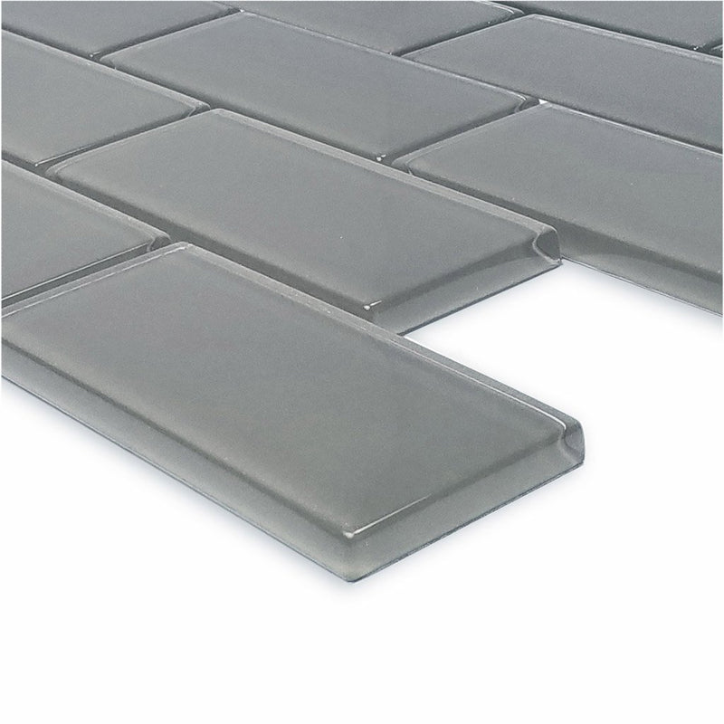 Gray, 2" x 4" - Glass Tile