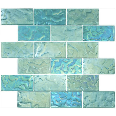 Artistry in Mosaics Jade, 2" x 4" Glass Subway Tile | GS84896G1 | AquaBlu Mosaics
