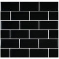 Black, 2" x 4" - Glass Tile