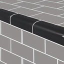Black, Trim 2" x 4" - Glass Tile