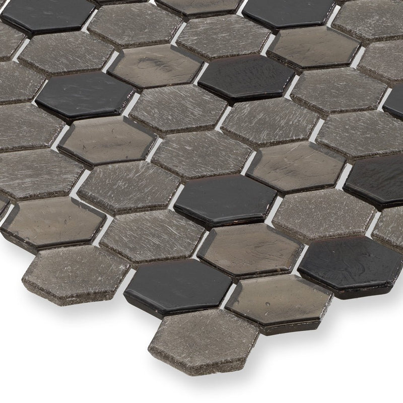 Fossil, Hexagon Mosaic - Glass Tile
