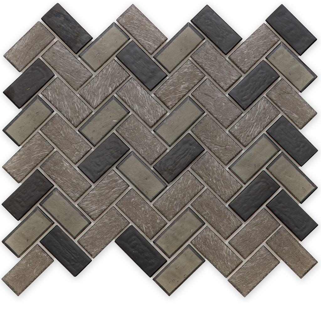 Glass Herringbone Tile | Herringbone Pattern Tiles – AquaBlu Mosaics