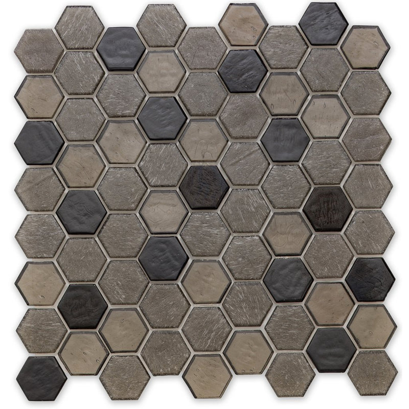 Fossil, Hexagon Mosaic - Glass Tile