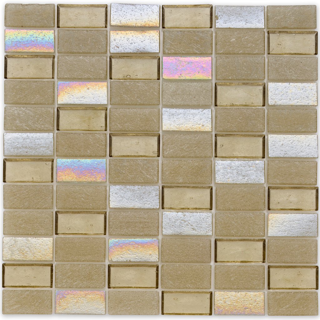 Superior Honeycomb 1" X 2" Glass Tile by American Glass Mosaics