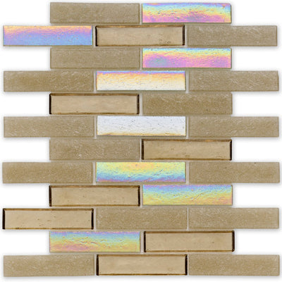 Honeycomb, 1" x 4" Staggered - Glass Tile