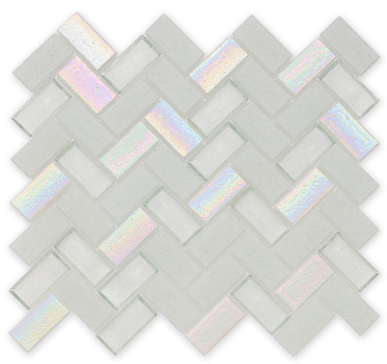 Iceberg, Herringbone - Glass Tile