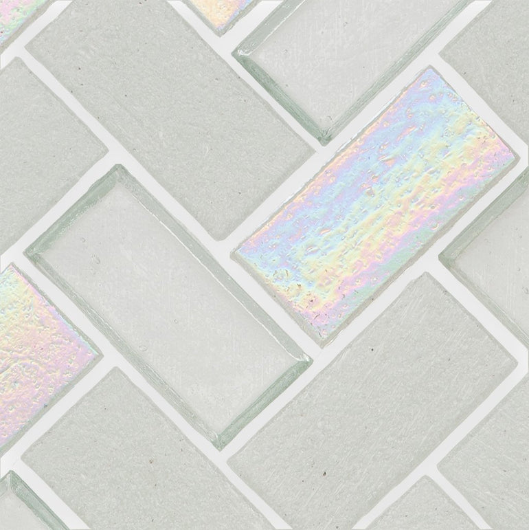 Iceberg, Herringbone - Glass Tile