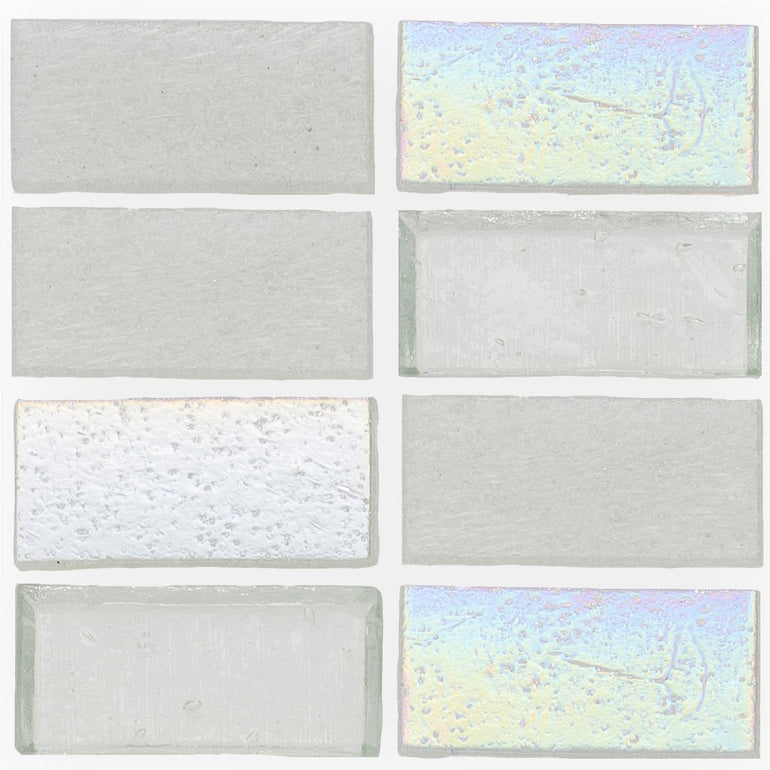 Iceberg, 1" x 2" Stacked - Glass Tile