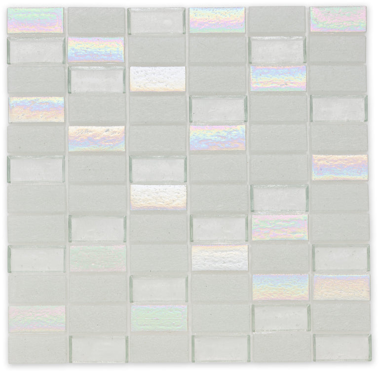 Iceberg, 1" x 2" Stacked - Glass Tile