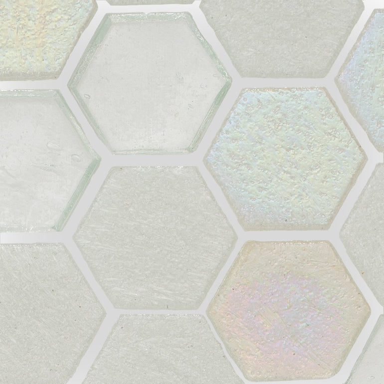 Iceberg, Hexagon Mosaic - Glass Tile