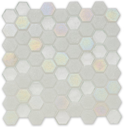 Iceberg, Hexagon Mosaic - Glass Tile
