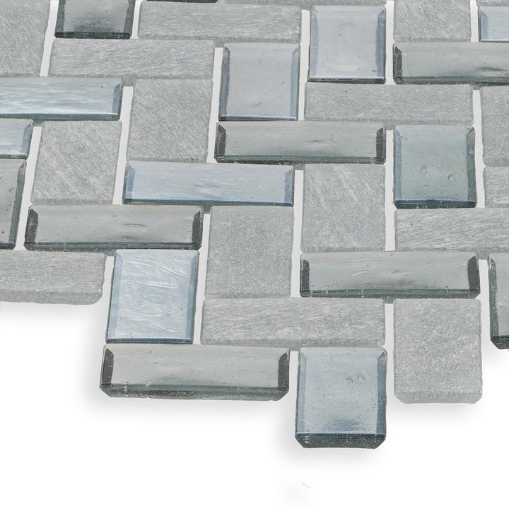 Moonlight, Herringbone - Glass Tile