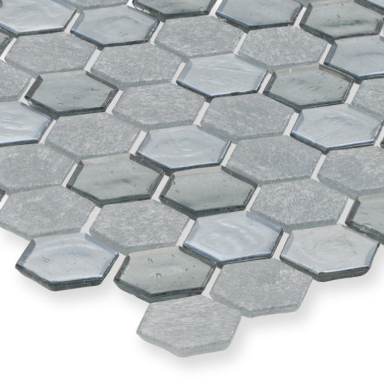 Moonlight, Hexagon Mosaic - Glass Tile