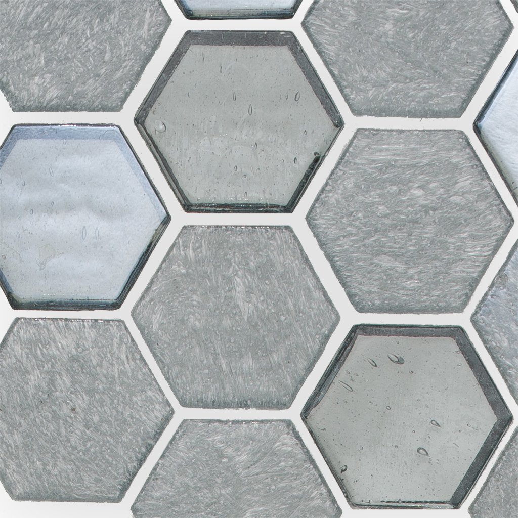 Superior Hexagon Glass Mosaic Tile by American Glass Mosaics