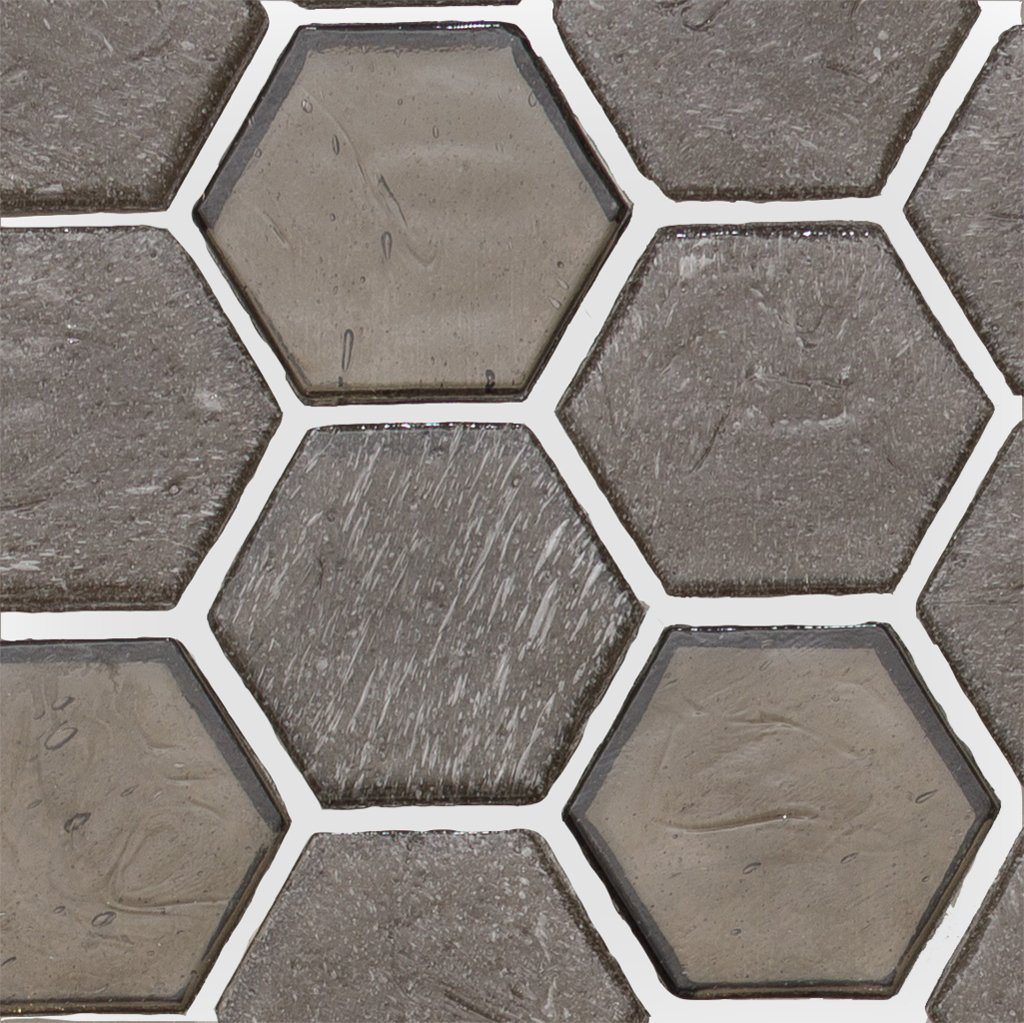 Superior Hexagon Glass Mosaic Tile by American Glass Mosaics