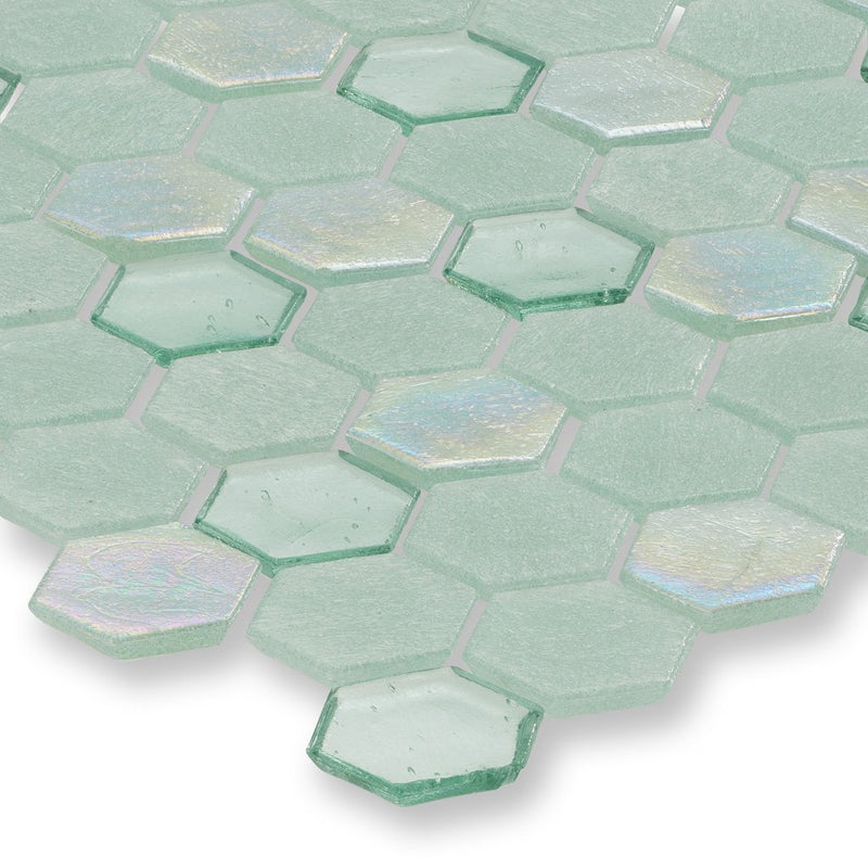 Seagrass, Hexagon Mosaic - Glass Tile