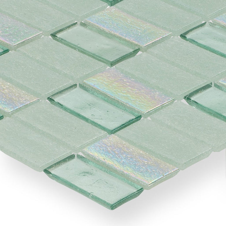 Seagrass, 1" x 2" Stacked - Glass Tile