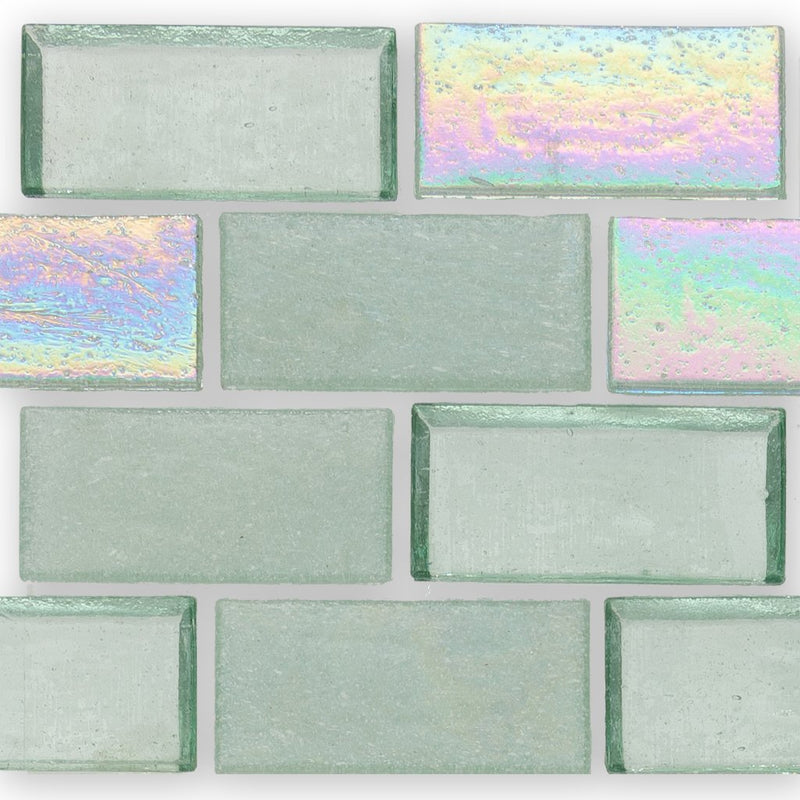 Seagrass, 1" x 2" Staggered - Glass Tile