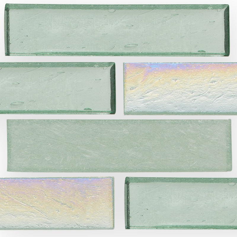 Seagrass, 1" x 4" Staggered - Glass Tile