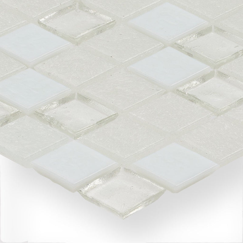 Snowfall, 1" x 1" - Glass Tile