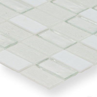 Snowfall, 1" x 2" Stacked - Glass Tile