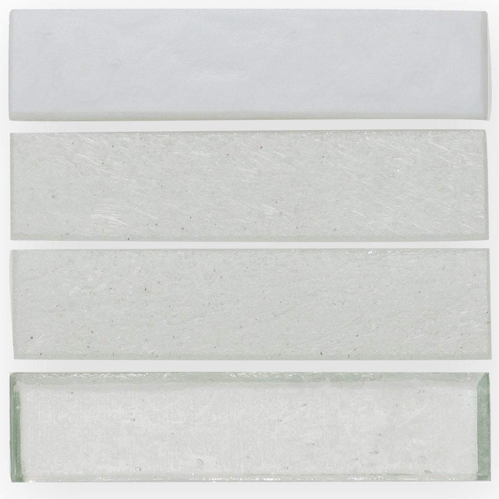 Snowfall, 1" x 4" Glass Mosaic Tile | E14SNOWXXS | American Glass Mosaics