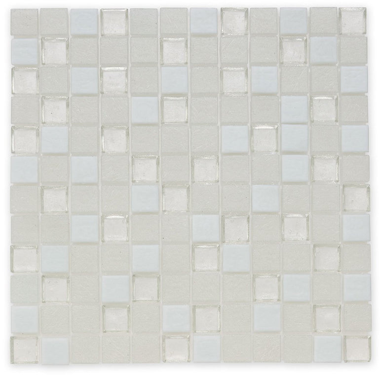 Snowfall, 1" x 1" - Glass Tile