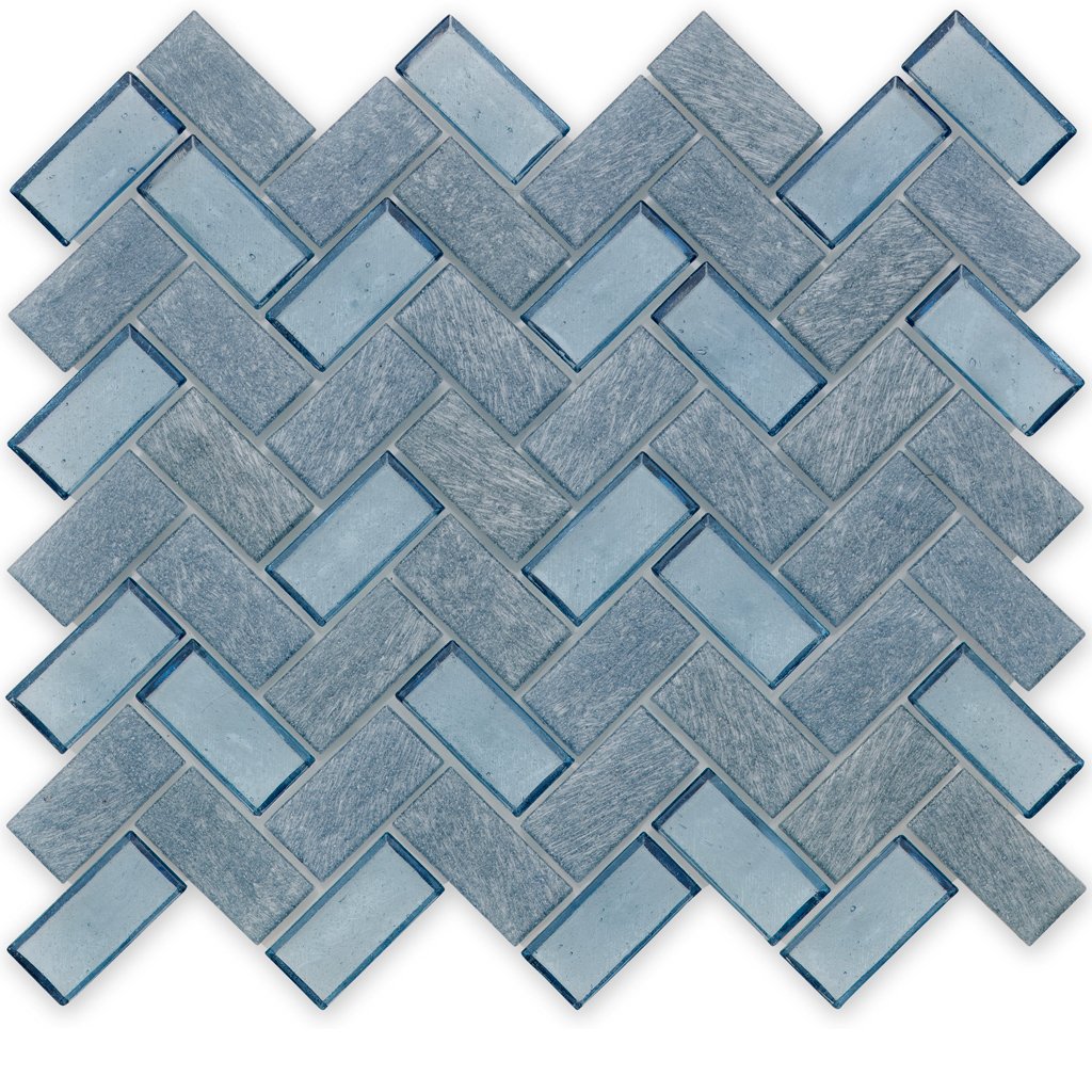 Wave, Herringbone Glass Tile | E12WAVEXXH | American Glass Mosaics ...