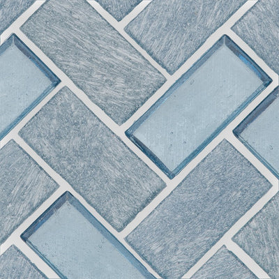 Wave, Herringbone - Glass Tile