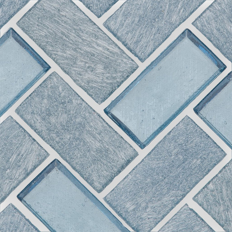 Wave, Herringbone - Glass Tile