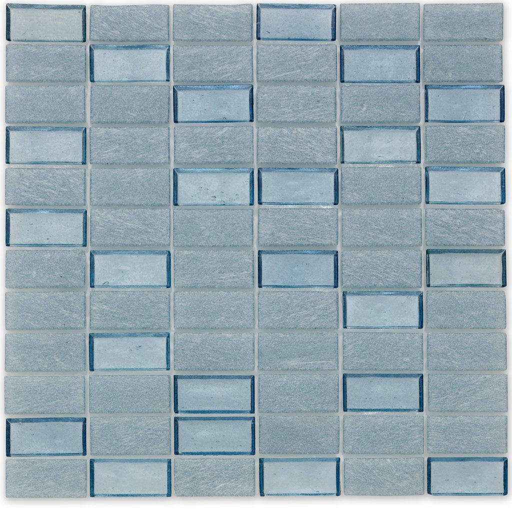 Superior Wave 1" X 2" Glass Tile by American Glass Mosaics